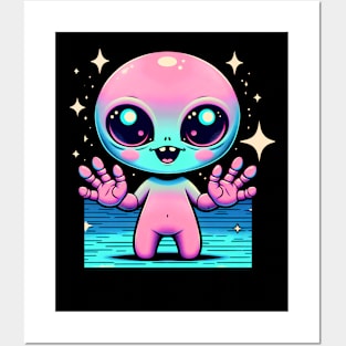 Cute Creepy Alien Monster Kawaii Anime Posters and Art